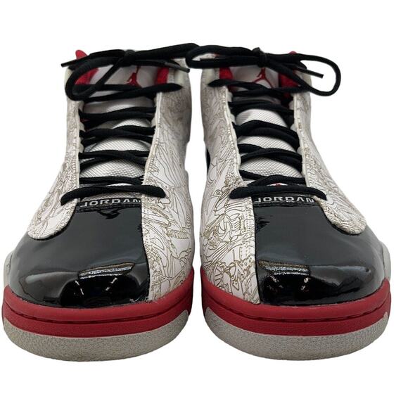 Size 11.5 - Air Jordan Dub Zero White/Black Varsity Red Mens Jumpman Retro - Picture 3 of 16